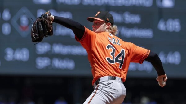 Orioles recorrem a Shane Baz no meio do jogo contra os Angels