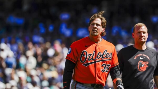 Orioles coloca C Adley Rutschman na lista de concussões de 7 dias