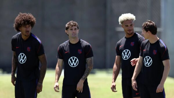 Christian Pulisic treina, a caminho da final da fase de grupos da USMNT