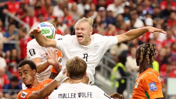 Erling Haaland chega tarde para fazer a Noruega ultrapassar a Costa do Marfim