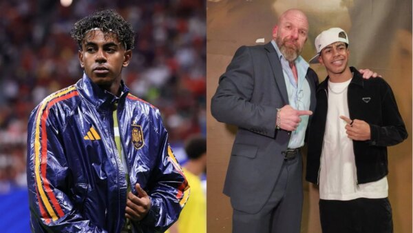 WWE: Lamine Yamal recebe o cinturão da WWE antes da partida da Fifa com o Uruguai