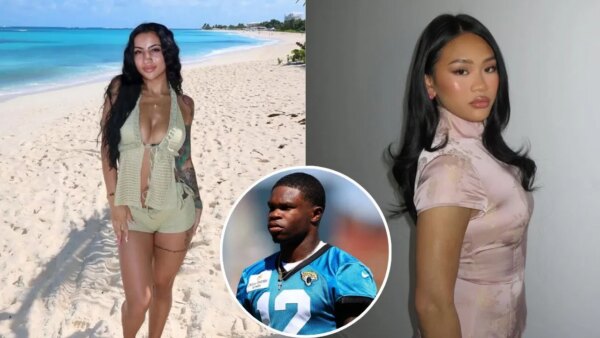 Travis Hunter: a esposa de Travis Hunter, Leanna Lenee, desmaia com a saia à mostra do umbigo de Sunisa Lee e o top mostrando o meio do riff durante as férias no Vietnã