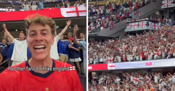 Torcedores da Inglaterra fazem uma interpretação perfeita da lendária música de Wonderwall antes da vitória na Copa do Mundo da FIFA contra a Croácia