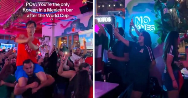 Torcedor coreano deixa os mexicanos em frenesi dentro do bar enquanto as celebrações da Copa do Mundo da FIFA continuam a conquistar corações online
