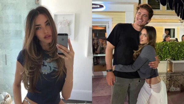 Justin Herbert deixa a mensagem mais doce e orgulhoso quando GF Madison Beer chega ao show esgotado no Kia Forum