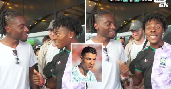 IShowSpeed ​​encontra o zagueiro da República Democrática do Congo que jogou contra Cristiano Ronaldo durante o confronto da Copa do Mundo da FIFA, o bate-papo se torna viral