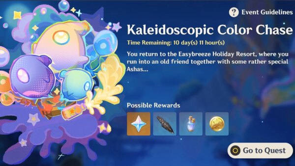 Guia do evento Genshin Impact Kaleidoscopic Color Chase