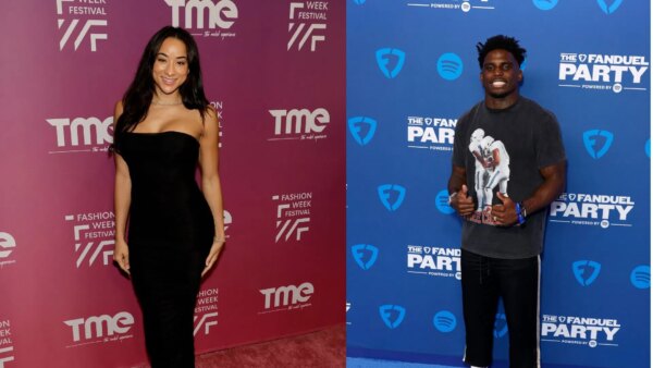 NAS FOTOS: Keeta Vaccaro posa de biquíni amarelo-azul antes de levar a filha de Tyreek Hill para jogar tênis