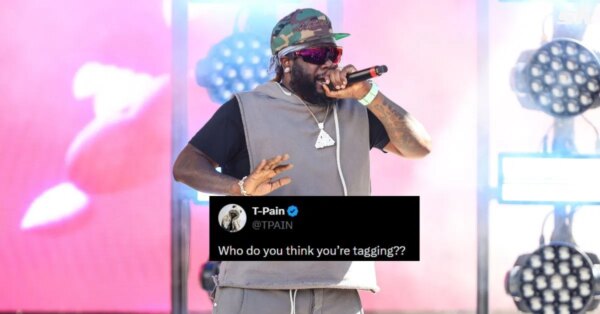 O rapper T-Pain se envolveu em uma gafe hilária nas redes sociais ao ser confundido com uma estrela da Copa do Mundo da FIFA da Nova Zelândia por uma empresa de entrega de alimentos