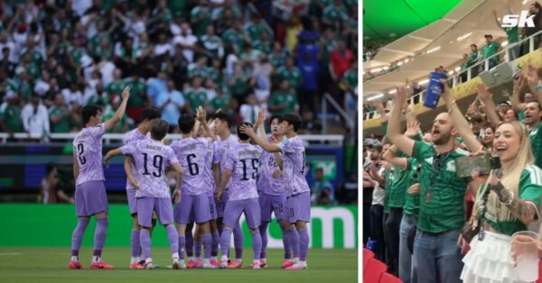 Torcedores do México se despedim dos jogadores da Coreia do Sul e são aplaudidos de pé após a vitória sobre a seleção asiática no confronto da Copa do Mundo da FIFA