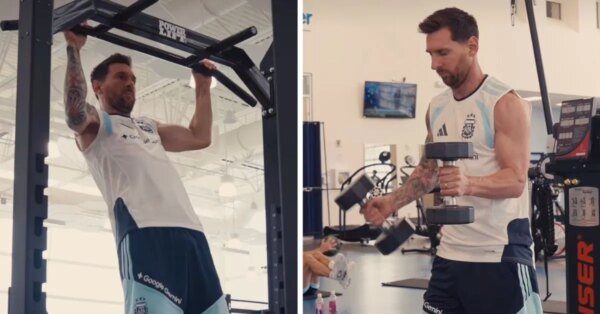 Lionel Messi faz flexões e mostra um condicionamento físico incrível ao postar vídeo no 39º aniversário