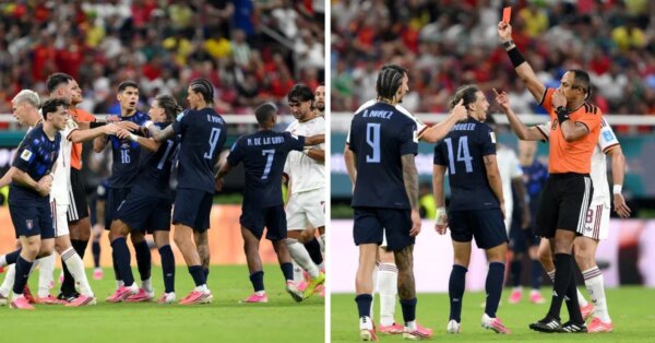 Última hora: O Uruguai foi eliminado da Copa do Mundo FIFA de 2026, com o final dramático da derrota por 1 a 0 contra a Espanha, resultando em cartão vermelho e confronto acirrado