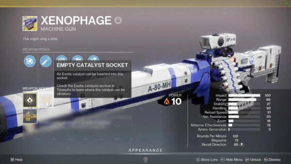 Como obter o catalisador Xenophage em Destiny 2