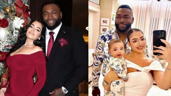 FOTO: Maria Yeribel, noiva de David Ortiz, veste maiô azul e tira selfie na piscina